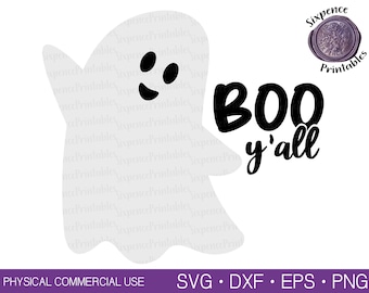 BOO YALL SVG Ghost Face Svg Funny Halloween Svg Halloween Shirt Svg Kids Halloween Svg Ghost Svg Boo Svg Fall Svg
