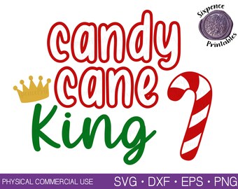 CANDY CANE KING Svg Candy Cane Svg Christmas Shirt Svg Christmas Sweatshirt Svg Crown Svg Christmas Candy Svg Kids Christmas Svg