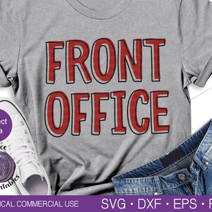 FRONT OFFICE SVG Admin Svg Sekreterare Gåva Front Office T-shirt Admin Gåvor Front Office Crew School Secretary Svg Present till Admin bild 5