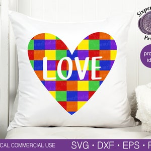 RAINBOW HEART SVG Love Svg Valentine Svg Heart Clipart Rainbow Clipart Rainbow Svg Valentines Day Svg Lgbt Svg Checkerboard Svg