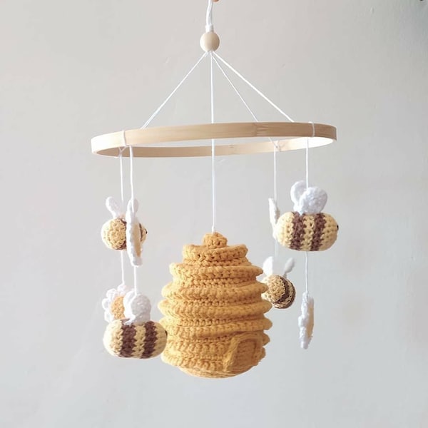 Bee crib mobile