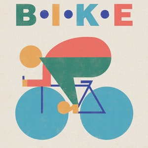 Poster Bike x ilustracja x plakat zdjęcie 2