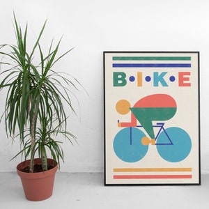 Poster Bike x ilustracja x plakat zdjęcie 3