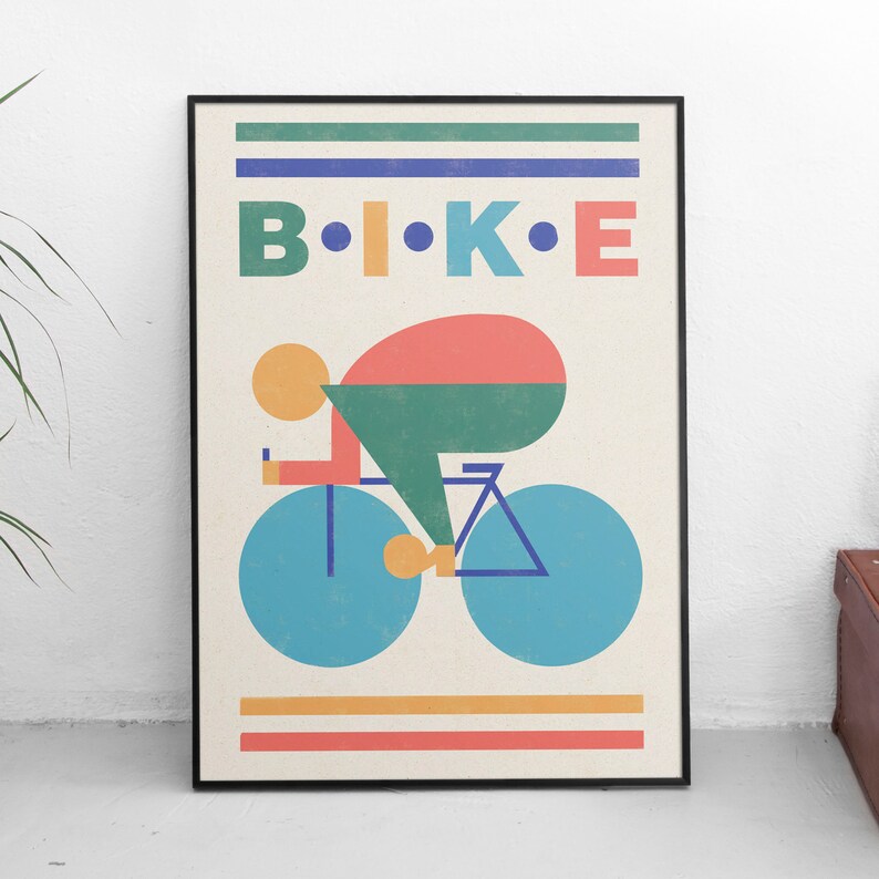 Poster Bike x ilustracja x plakat zdjęcie 1