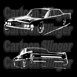 1965 Lincoln Continental - Digital Artwork Printable .svg - Vector File