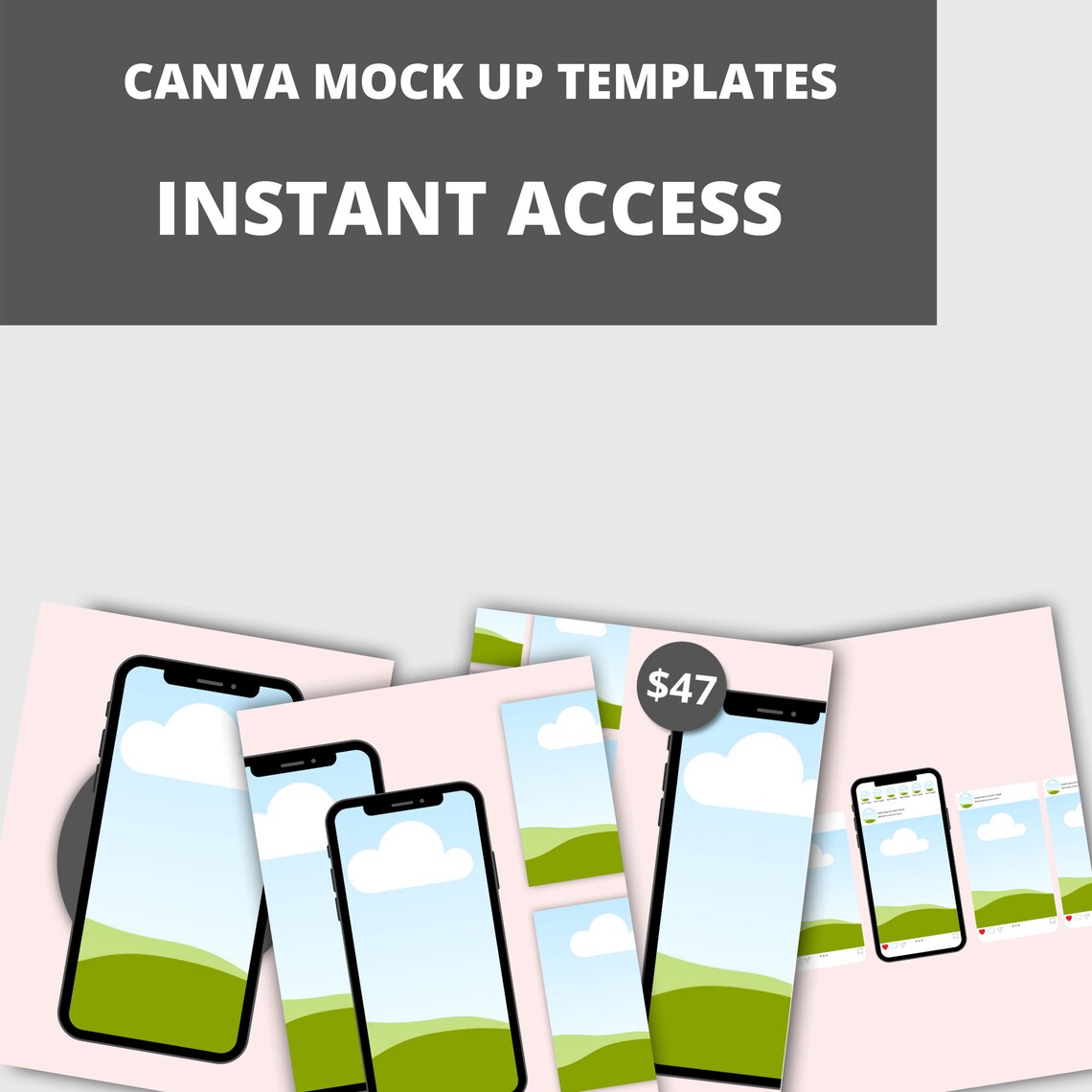 Canva Mock up Templates/mock up Templates - Etsy