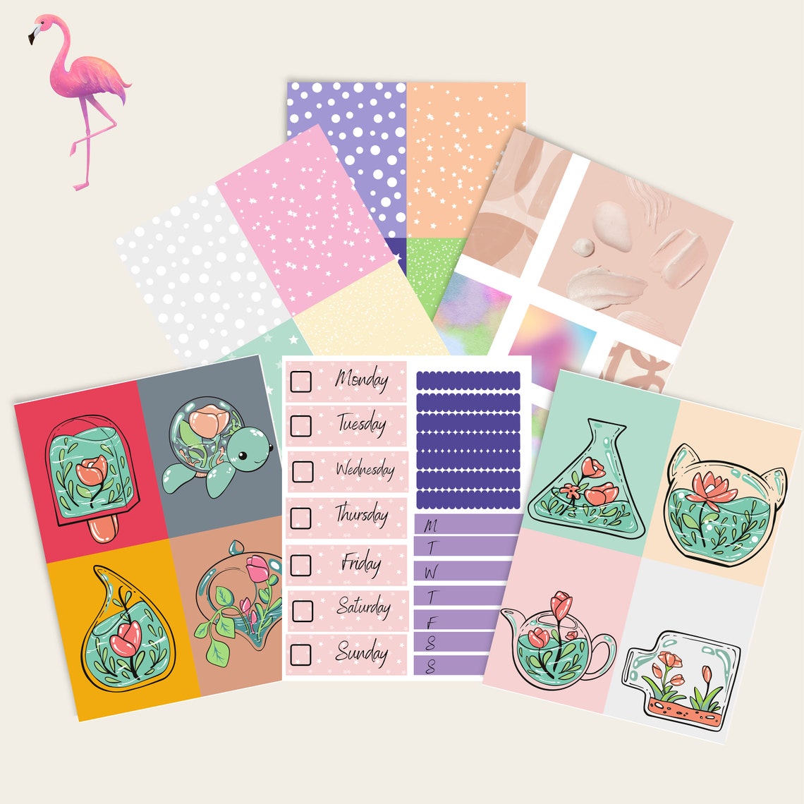 Canva Planner Sticker Templates/cute Planner Stickers/editable | Etsy