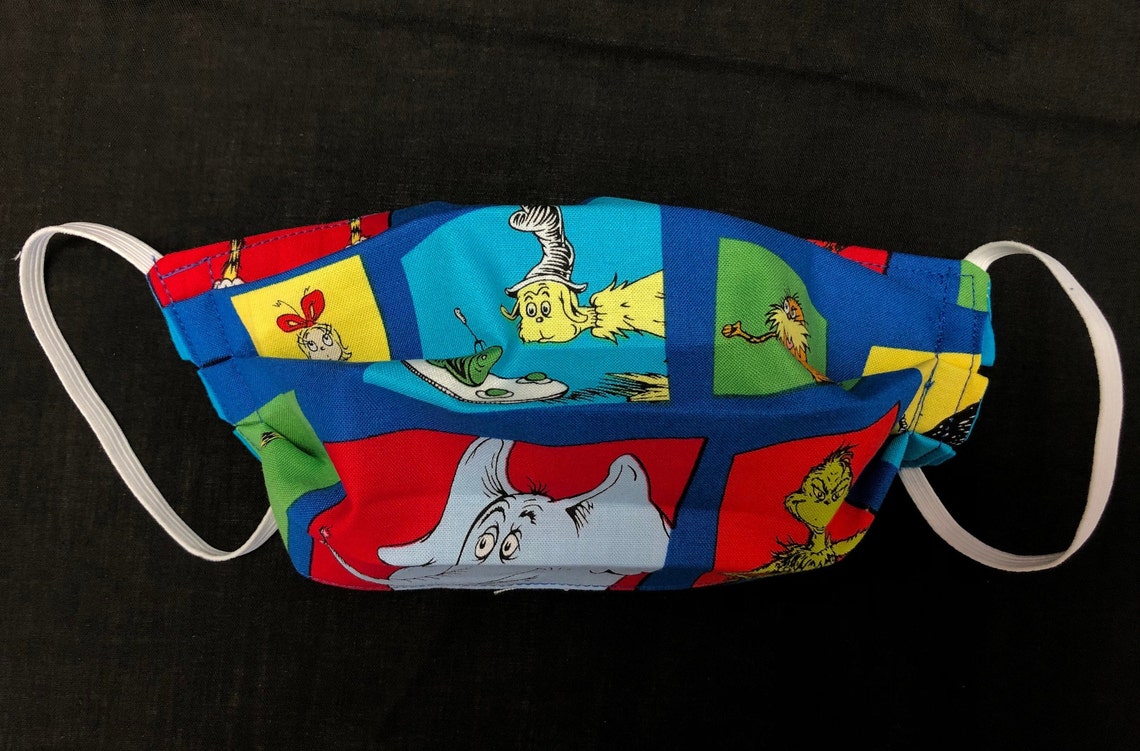 Dr. Seuss Characters Face Mask FREE SHIPPING | Etsy