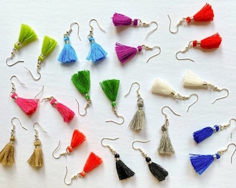 Tassel Earrings | Set of 2 Tassel Earrings | Set of 2 Mini Tassel Earrings | Tassle Earring | Macramé Earrings | Mini Tassel Earrings 2 Pack