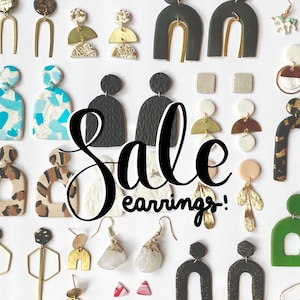 Polymer Clay Earrings SALE!!! | Clay Earrings | Sale Earrings | Polymer Clay Earring | Boho Clay Earrings | Statement Earrings | Earrings