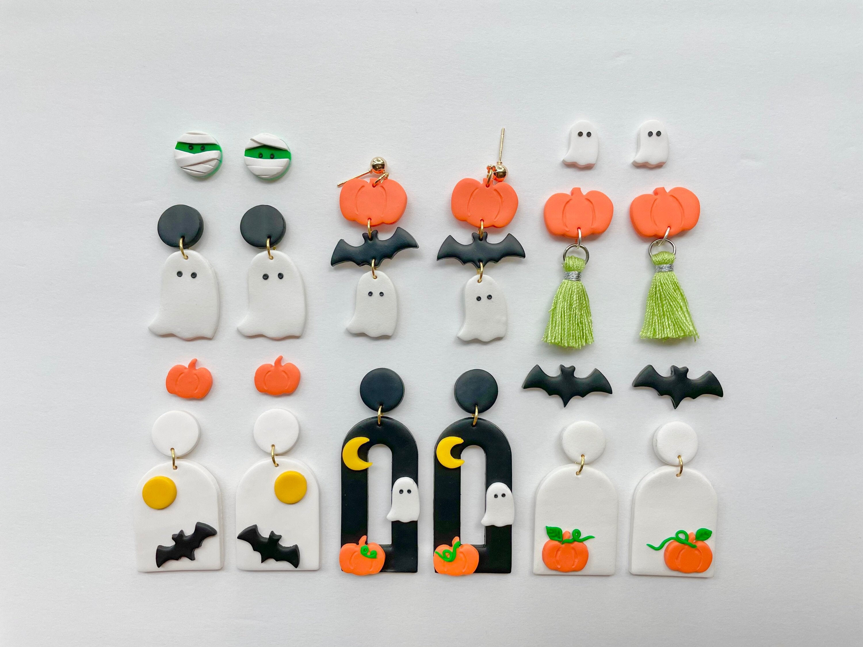 Halloween polymer clearance clay earrings