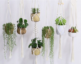 plant decor Handmade decorative indoor plant hammock plant hangerholder