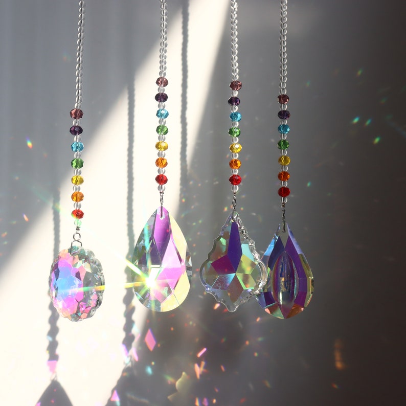 Sun Catcher/ Crystal Suncatcher/ Rainbow Maker/ Crystal Prism/ Etsy