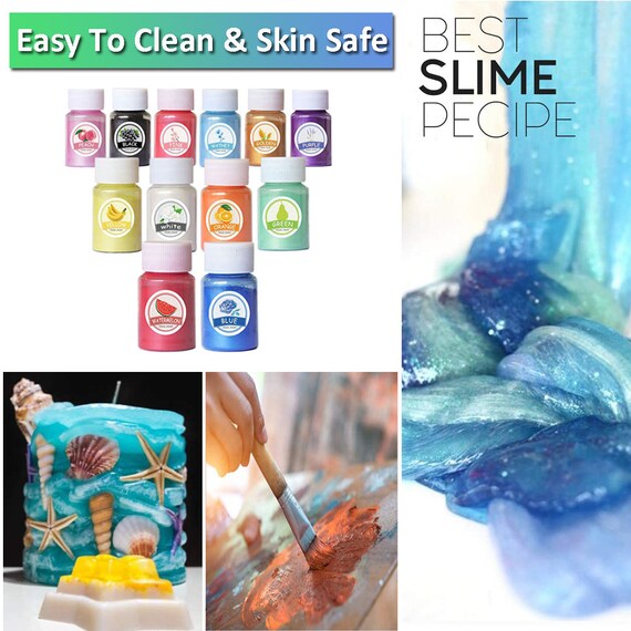 19 Set Epoxy Resin Dye Pigment Kit Pearlescent Mica Powder Liquid