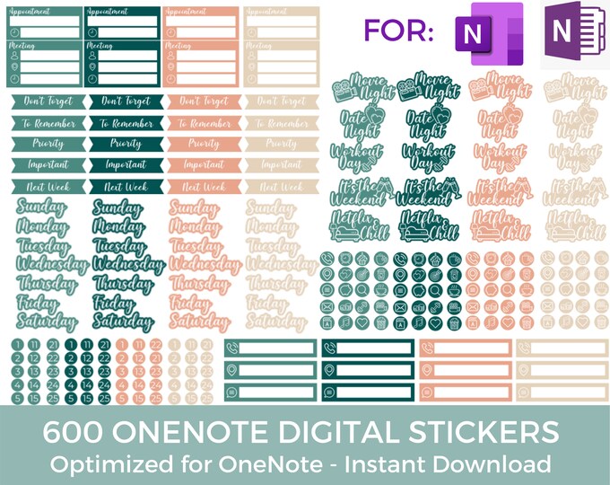 Simple Note Box Sticker For Onenote This item is unavailable - Etsy