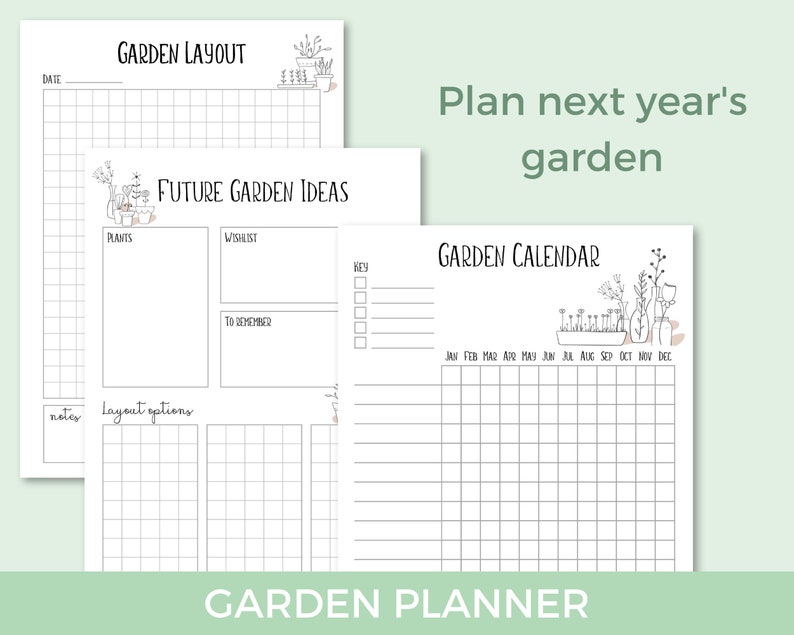 Garden Planner Garden Journal Garden Calendar Garden | Etsy