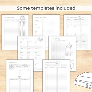 Reading Journal Printable PDF, Reading Planner, Book Review Template ...