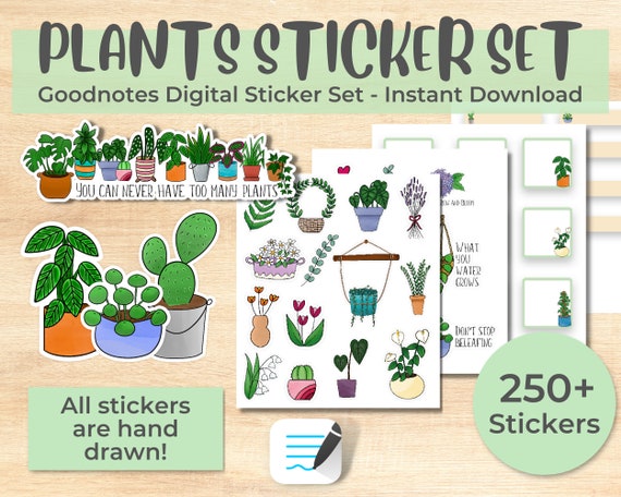 Digital Plant Stickers for Goodnotes 