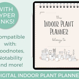 Digitale Indoor Plant Planner, Goodnotes, Kamerplant Organizer, Kamerplanten Journal, Potplanten Tracker, Notability, iPad planner, tablet