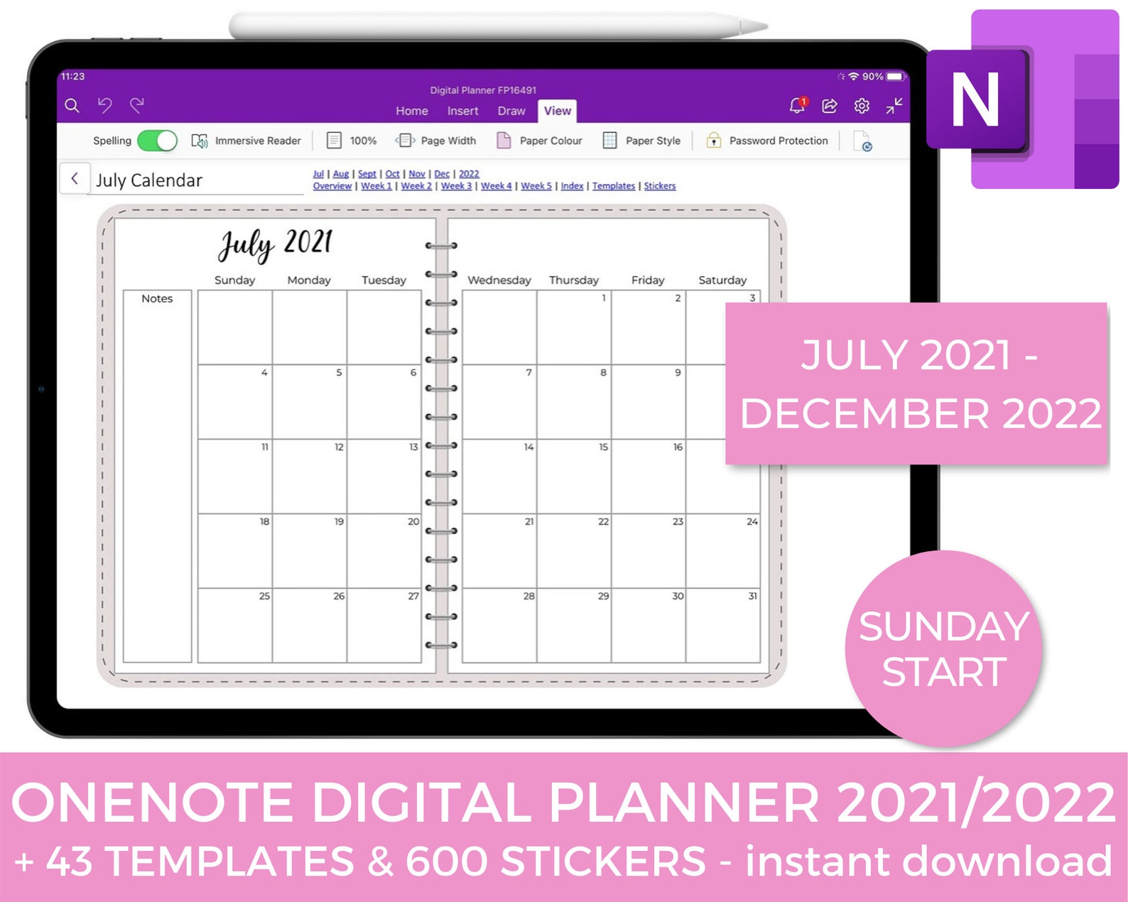 Onenote Planner Template 2022 Printable Word Searches