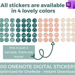 Onenote Digital Stickers, One Note Planner Stickers, Precropped ...