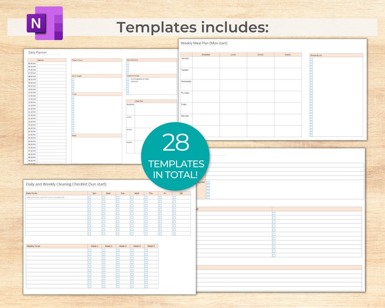 Onenote Planner 2023/2024/2025, Digital Planner, One Note Planner