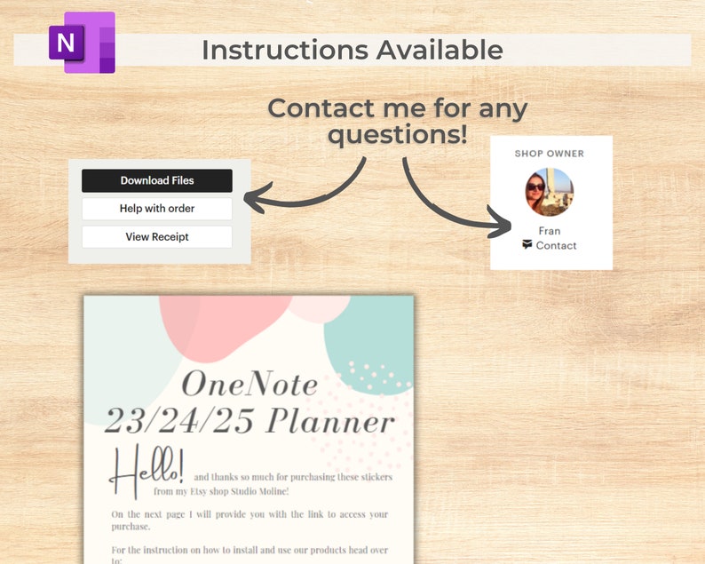 Onenote Planner 2023/2025/2025, Digital Planner, One Note Planner