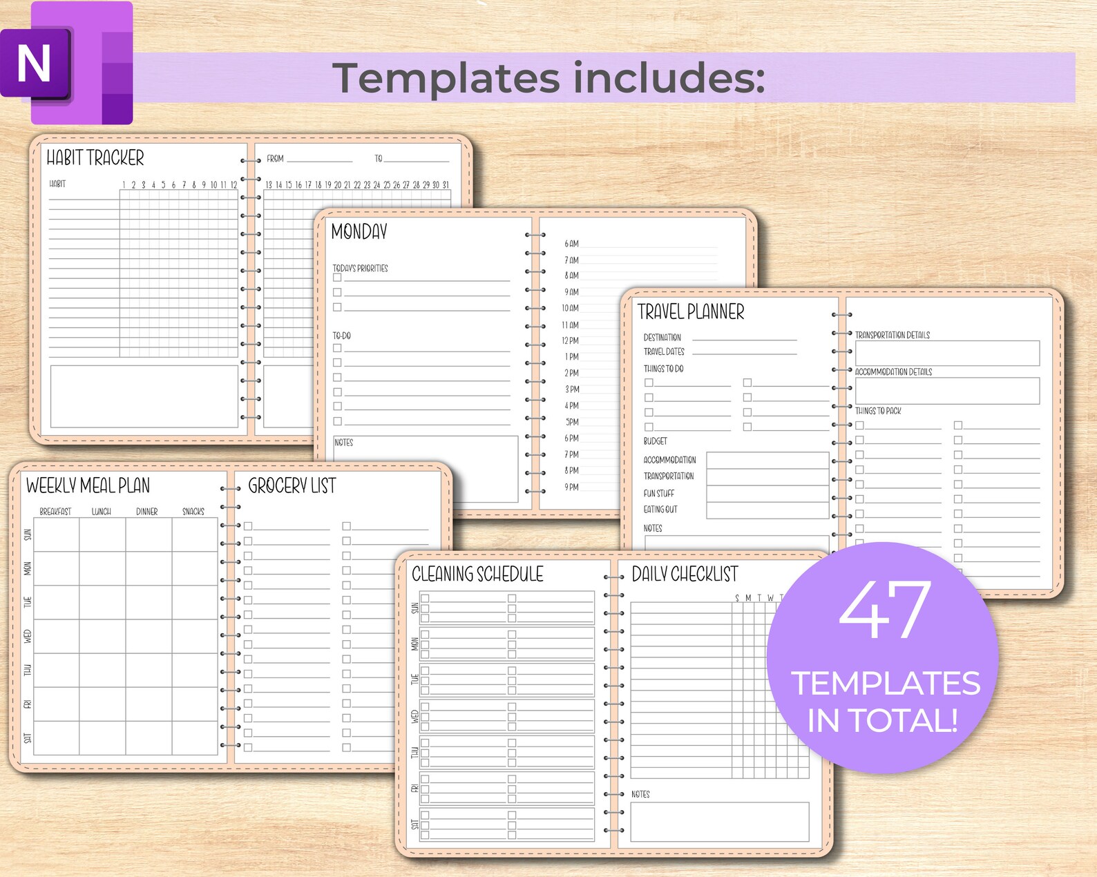 2023/2024 Onenote Planner, Digital Planner, One Note Planner, Onenote