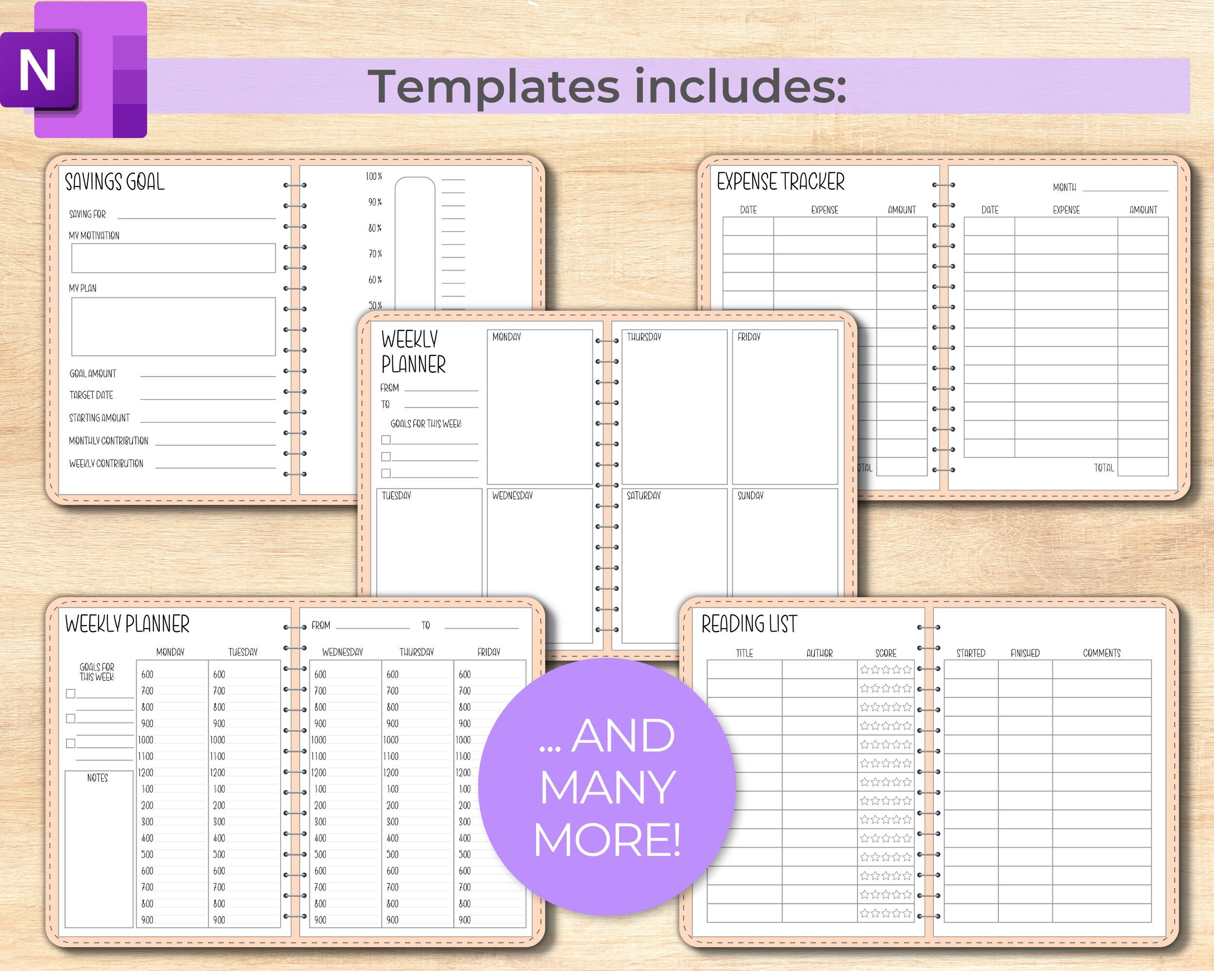2023/2024 Onenote Planner, Digital Planner, One Note Planner, Onenote