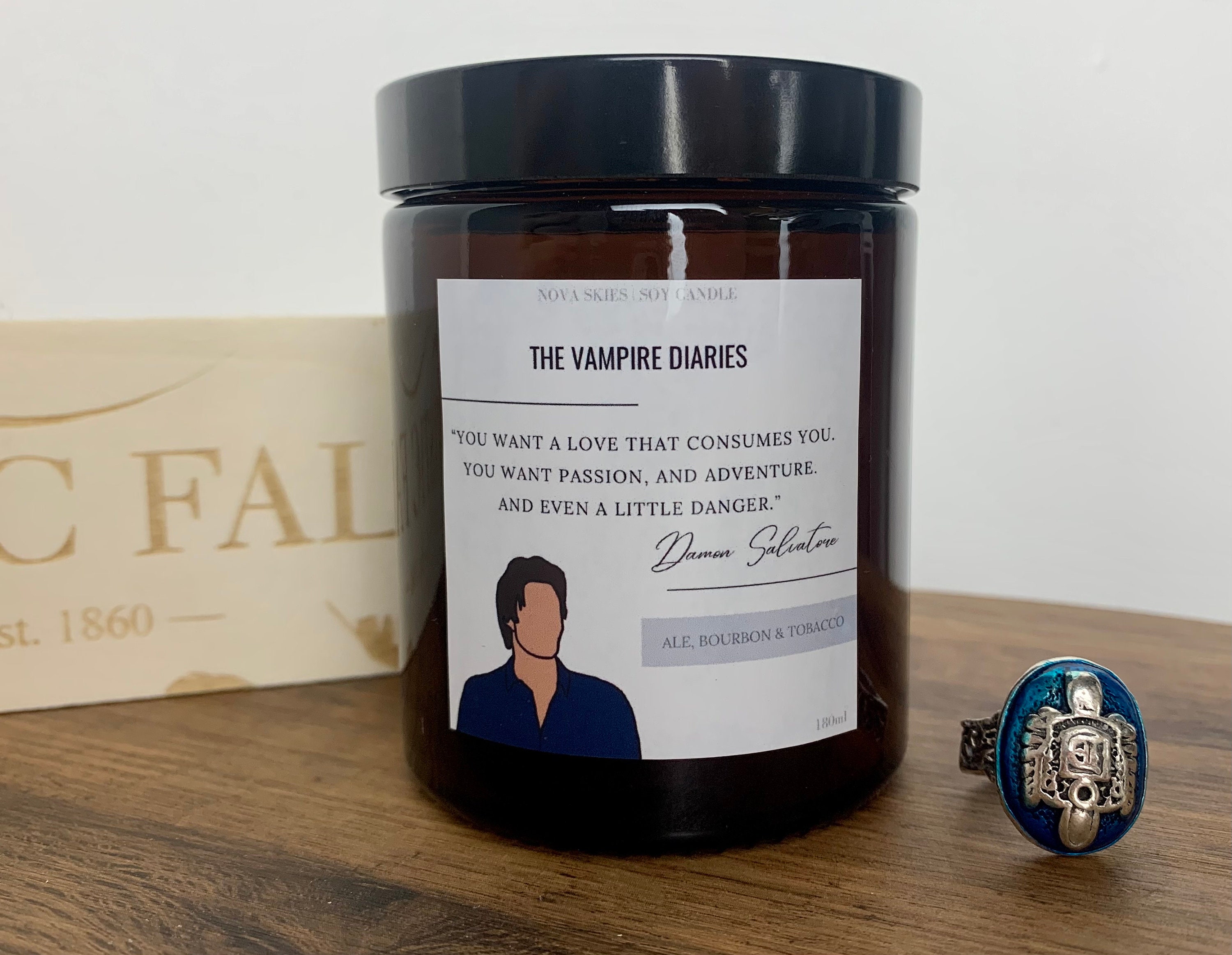 Damon Salvatore Candle Ian Somerhalder the Vampire Diaries Etsy