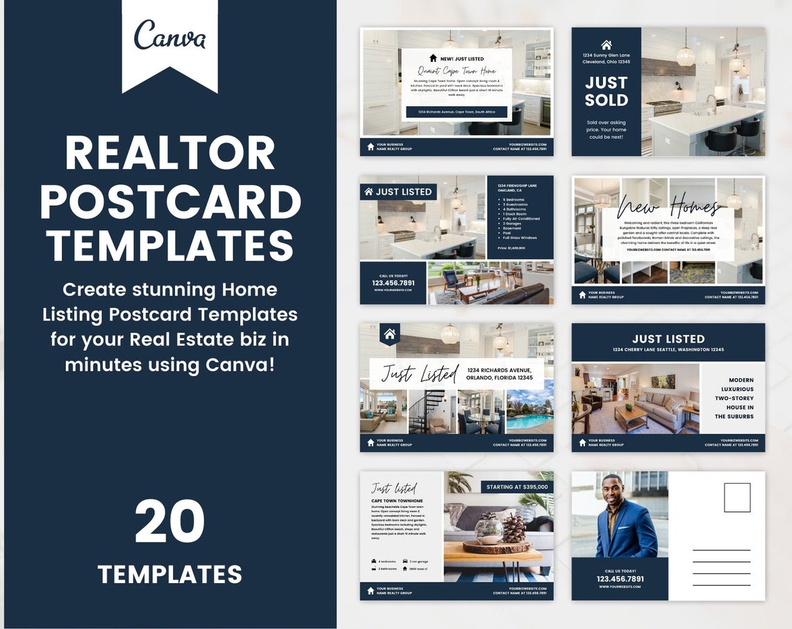 4x6 Real Estate Postcard Templates Canva Realtor Listing Etsy 4x6 Real Estate Postcard Templates Canva Realtor Listing Etsy