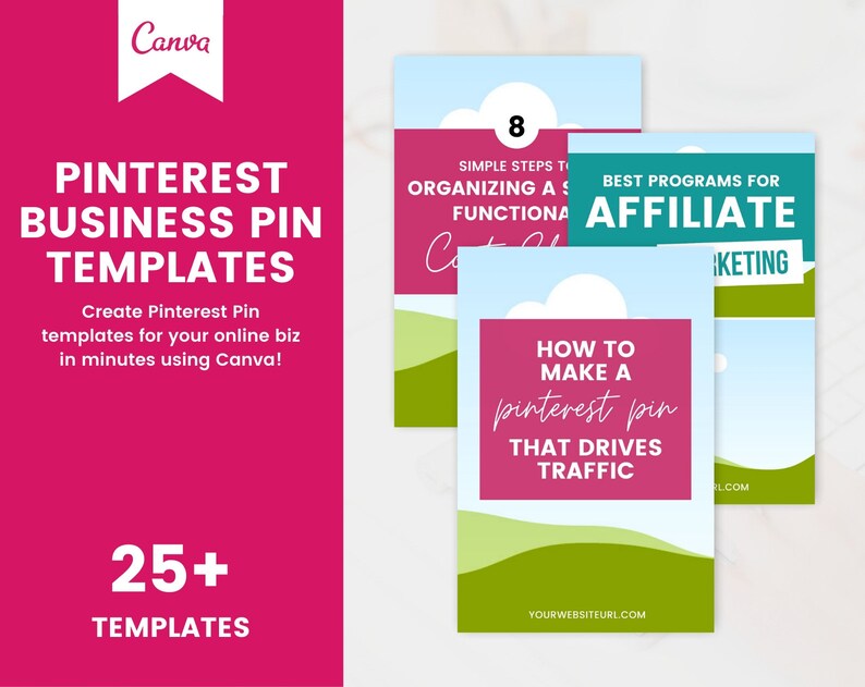 25 Pinterest Pin Canva Templates Social Media Marketing ...