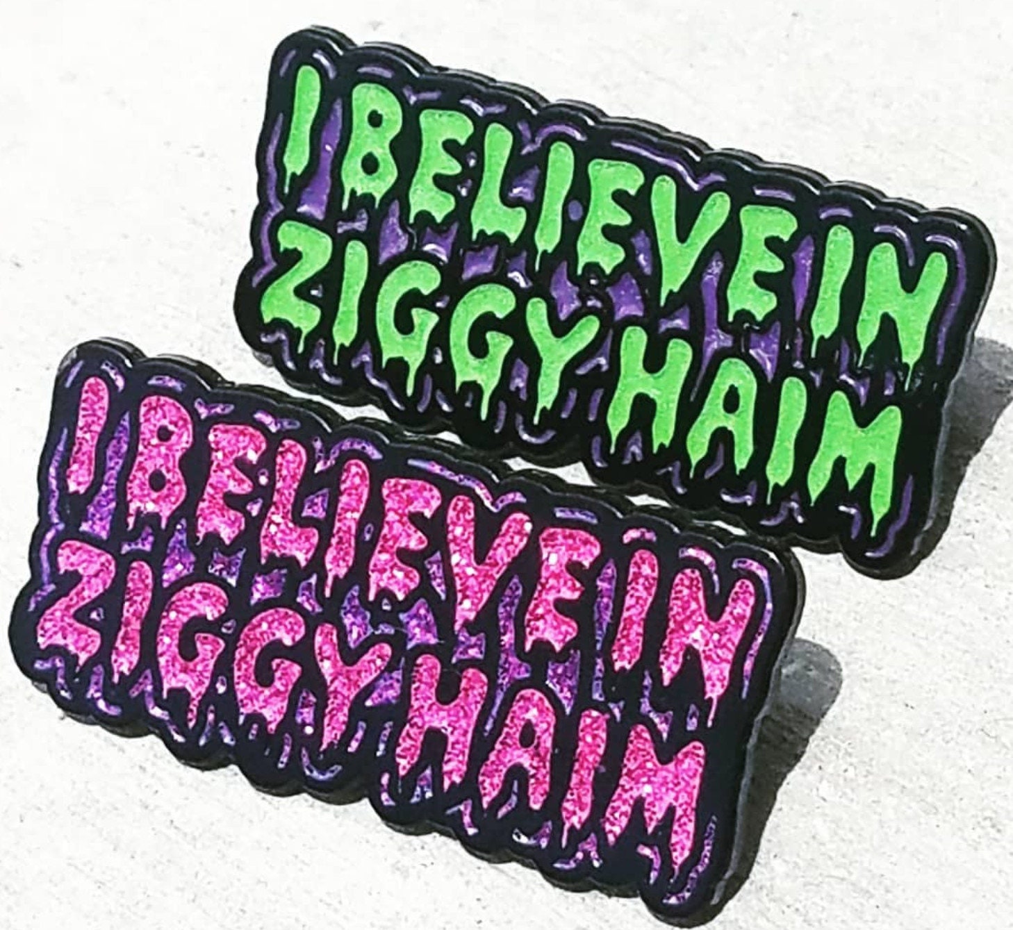 I Believe in Ziggy Haim soft enamel indie wrestling pin Etsy