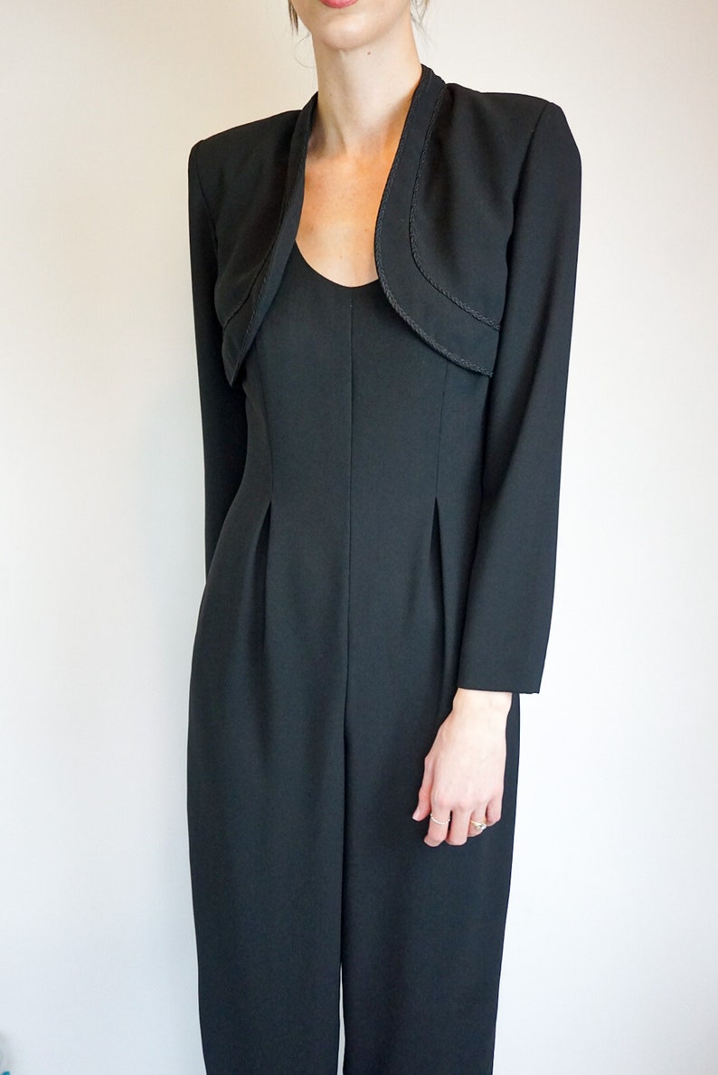 1980's Black Jumpsuit With Bolero From DW 3 by David Etsy