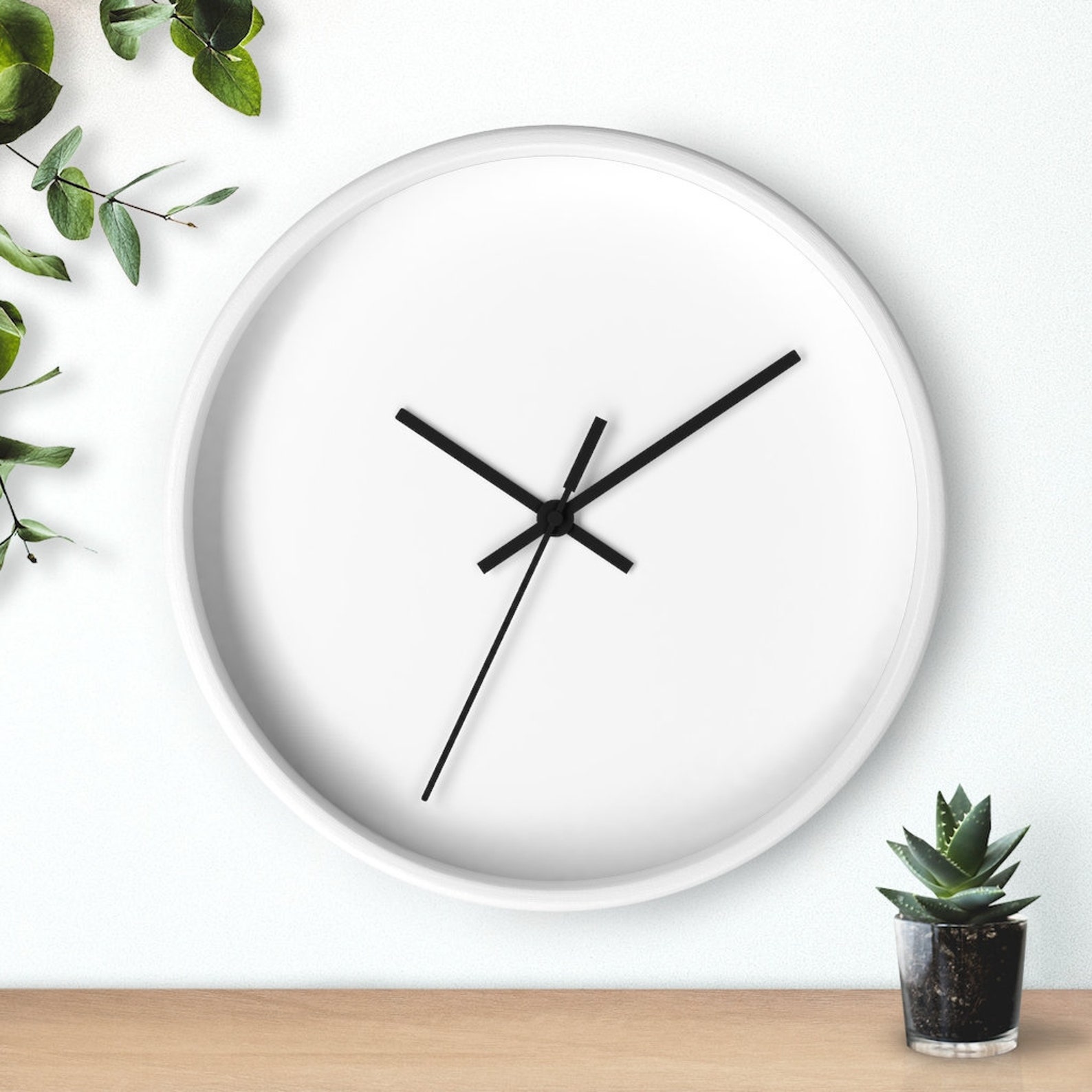 Minimalist Wall Clock Plain Wall Clock Solid Wall Clock Etsy
