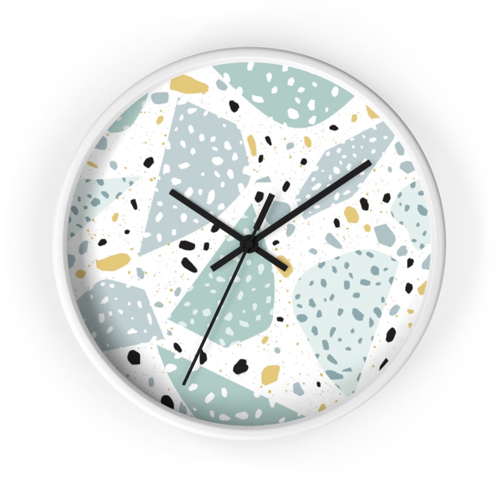 Terrazzo Wall Clock Office Wall Clock Kitchen Wall Clock Etsy
