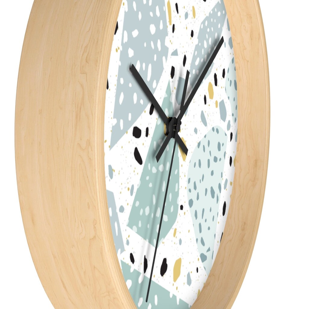 Terrazzo Wall Clock Office Wall Clock Kitchen Wall Clock Etsy