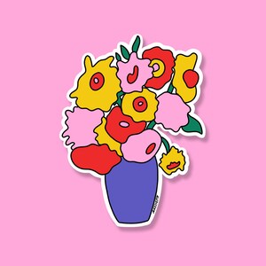 floral stickers, van gogh sunflowers, sunflower sticker, sunflower gift, Van Gogh sitcker, laptop sticker, car decal, waterproof sticker