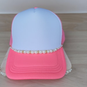 Weiße Perle / Gold / Strass Trucker Bead Zubehör