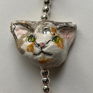 Magic Sparkly Calico Kitty - Suspension en cristal perlé