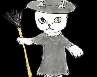 Halloween Kitten Witch Unisex classic tee