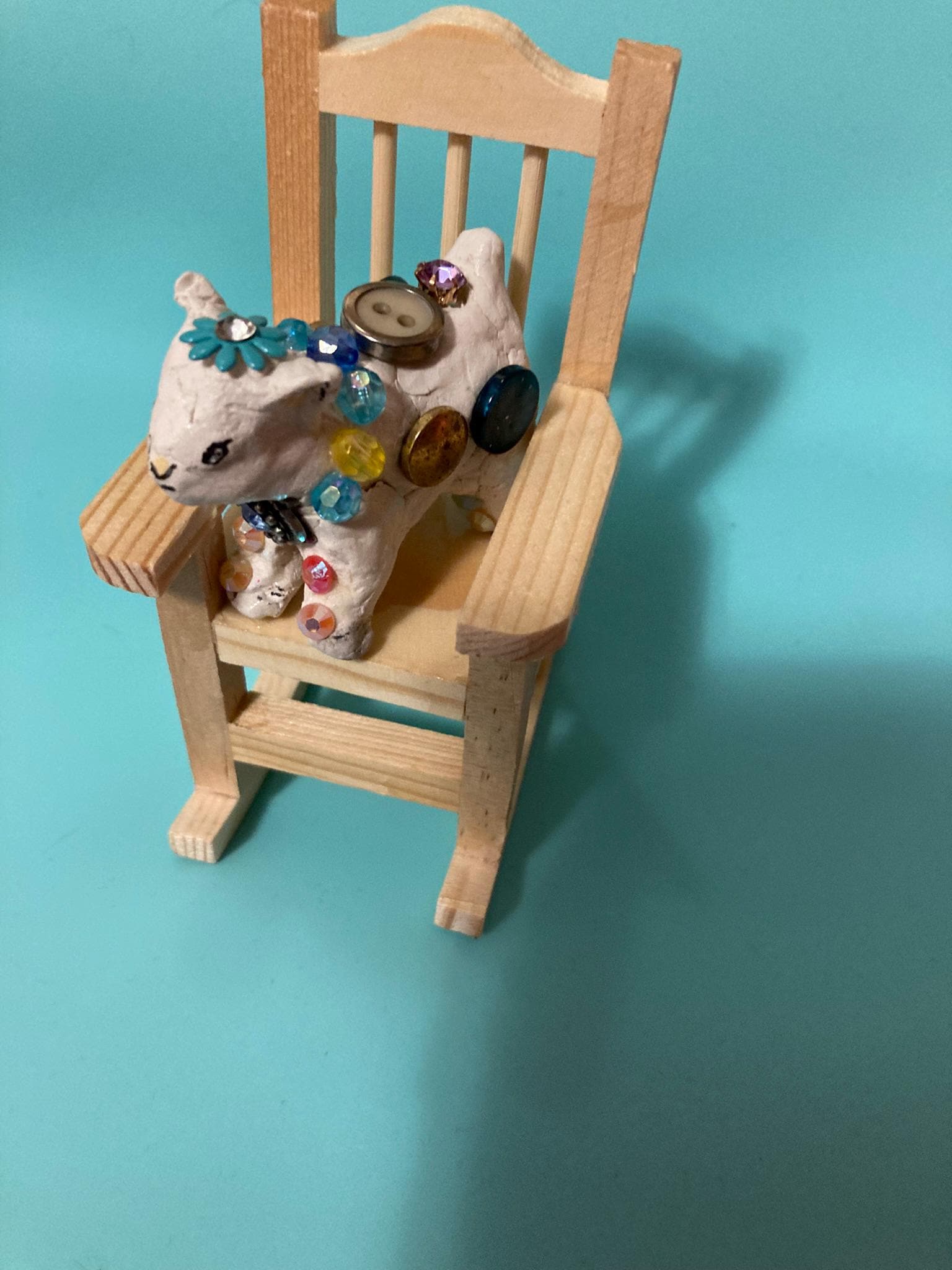 Pink Goat Rocking Chair Sparkly Baby Goat in Rocking Chair - With or Without Rotating Spinner ...