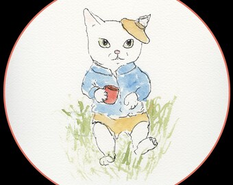 Kitty with Coffee Mug - Summer Cats Unisex classic tee
