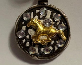 Magic Pendants: "Escape From the Mirror of Memory III", Sparkly Year of the Horse One-of-a-Kind Pendant