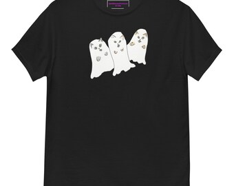 Halloween Kitty Cat Ghosts Unisex classic tee