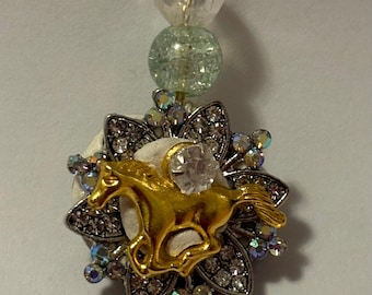 Magic Pendants: "Escape From the Mirror of Memory V", Sparkly Year of the Horse One-of-a-Kind Pendant