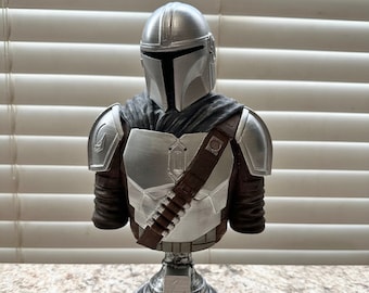 The Mandalorian Din Djarin Hand Painted Bust Statue