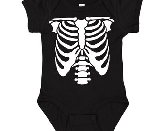 newborn skeleton onesie