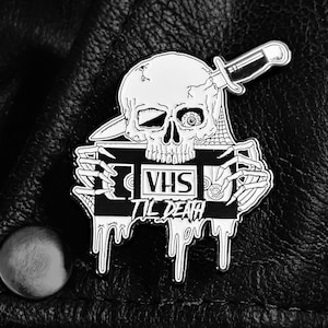 VHS Til Death Enamel Pin
