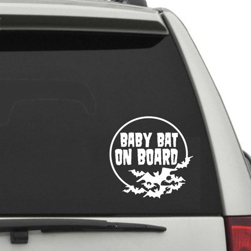 Baby Bat Sticker. Baby on Board Goth Mom Bumper Sticker. Cute Etsy